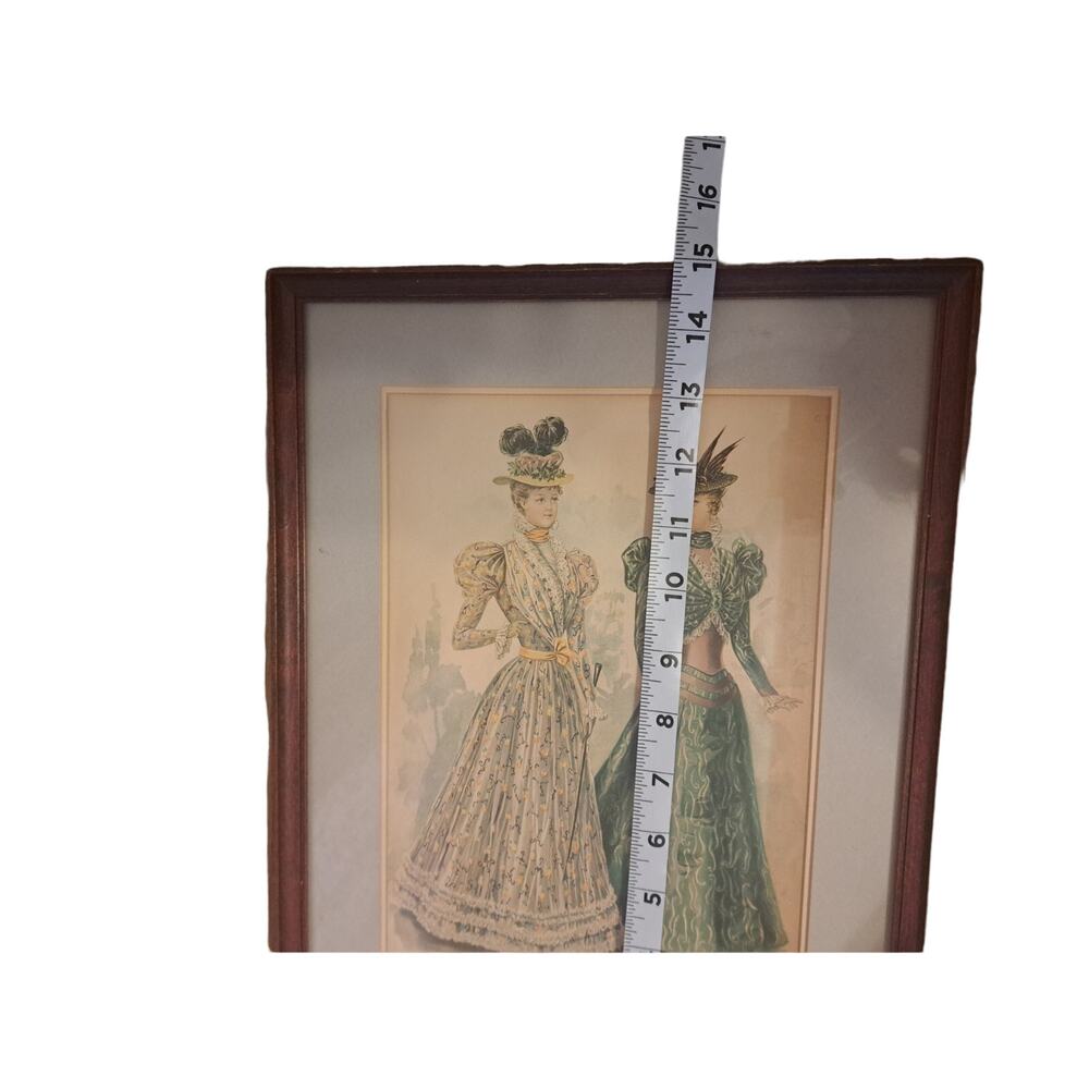 Artwork Decoration Victorian Ladies Fashion Walking Dresses Wall Hanging - Picture 7 of 9